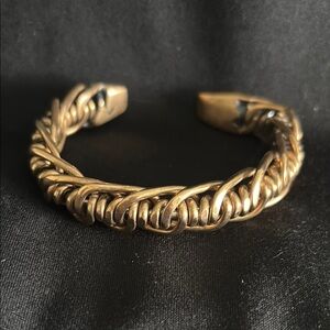 Gold Braided Cuff Bracelet